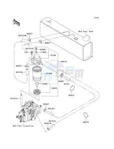 KAF 950 D [MULE 3010 DIESEL 4X4] (D8F) D8F drawing FUEL PUMP