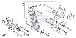 XL1000V drawing REAR CUSHION (XL1000VA)