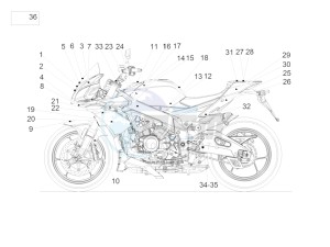 Tuono V4 1100 Factory (EMEA, APAC) (AU, EU, HK, JP, MAL, RC, S, T, TH) drawing Plate set and decal