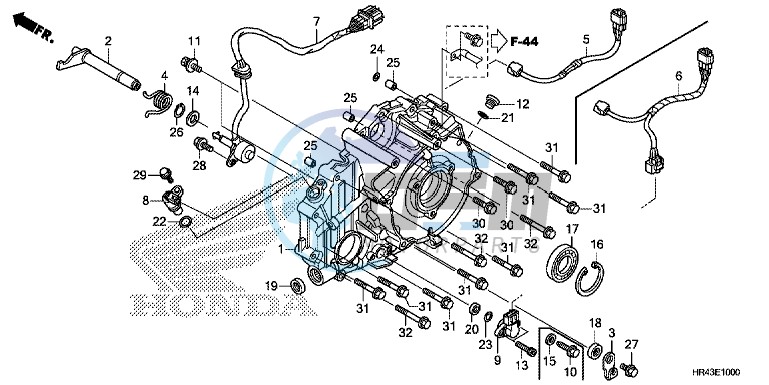 REAR CRANKCASE COVER