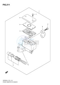 GSF650 (E21) Bandit drawing FRONT MASTER CYLINDER (GSF650SAL1 E21)