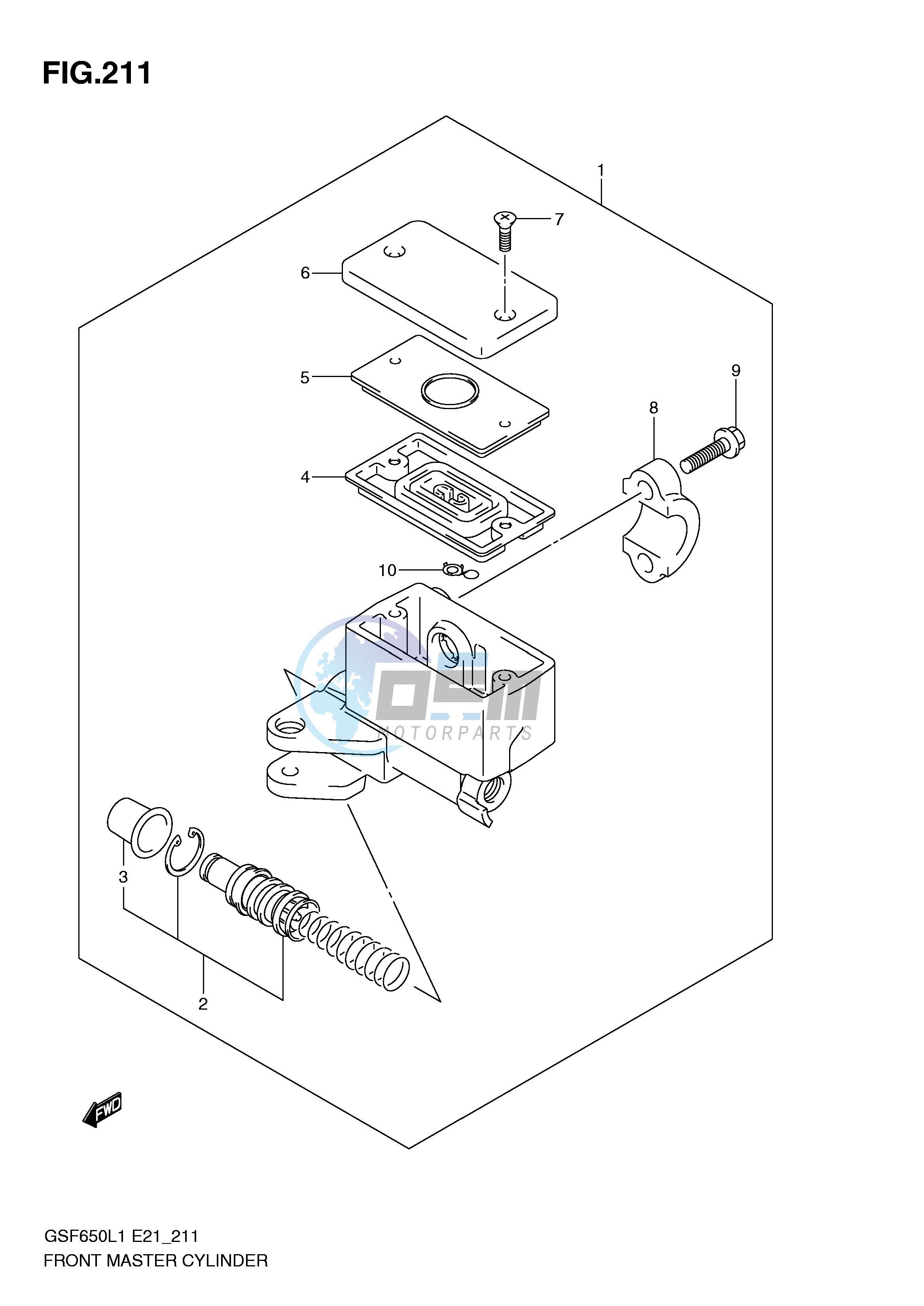 FRONT MASTER CYLINDER (GSF650SAL1 E21)