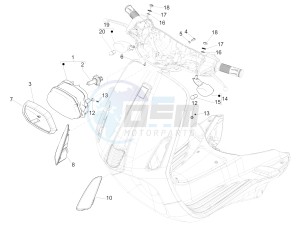 SPRINT 150 4T 3V IE ABS E3 (NAFTA) drawing Front headlamps - Turn signal lamps