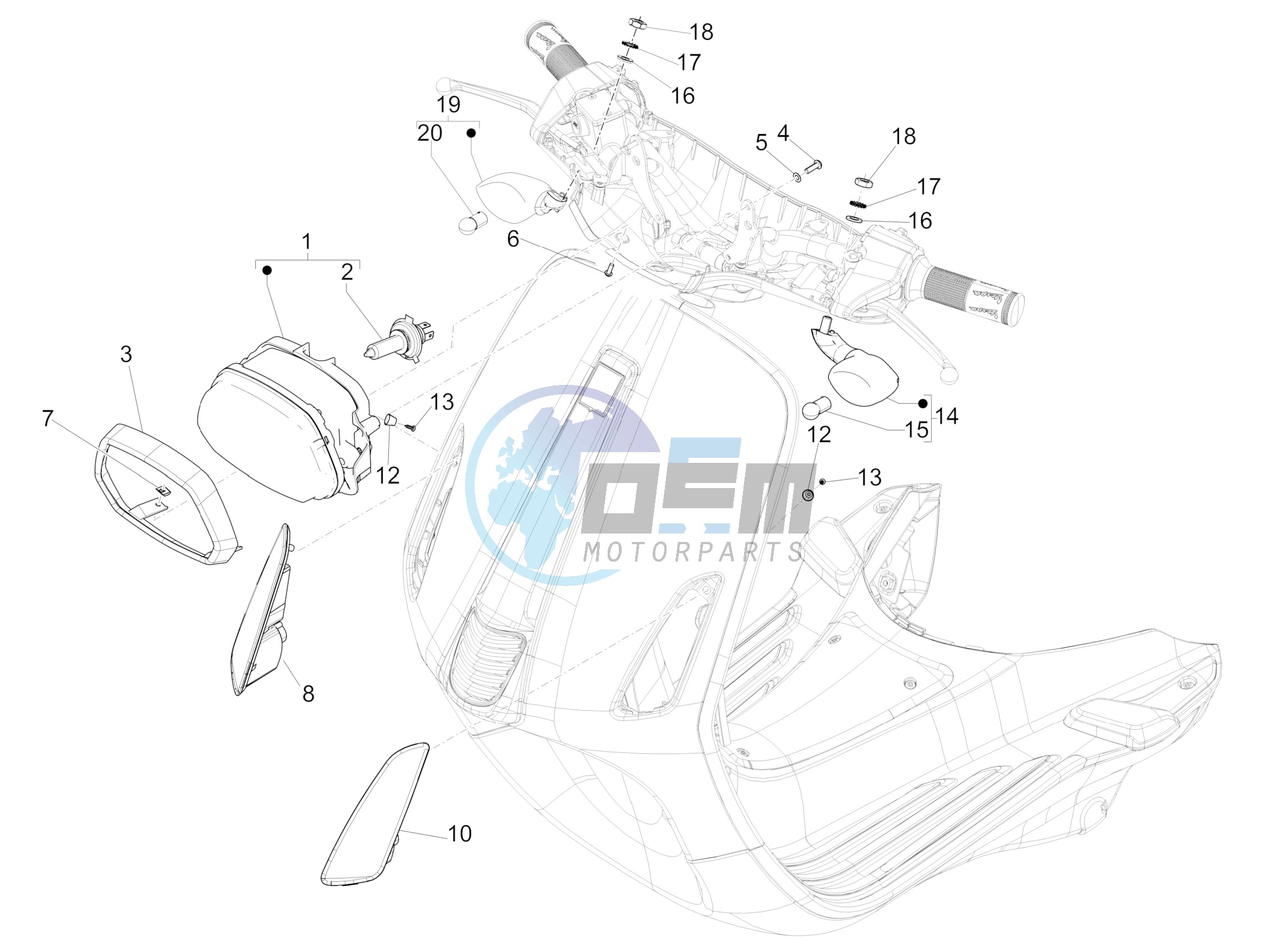 Front headlamps - Turn signal lamps