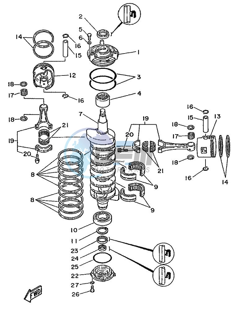 CRANKSHAFT--PISTON