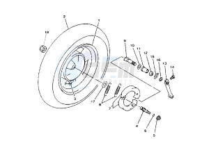 YP MAJESTY 250 drawing REAR WHEEL