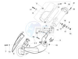 RS4 50 2T E4 (APAC, EMEA) drawing Exhaust pipe