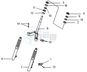 VS 125 drawing FRONT FORK/ FRONT FENDER