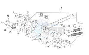 TUONO 1100 V4 RR E4 ABS (EMEA, LATAM) drawing Central stand