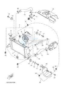 YZF-R125A YZF-R125 ABS R125 (5D7T 5D7T 5D7T 5D7T) drawing RADIATOR & HOSE