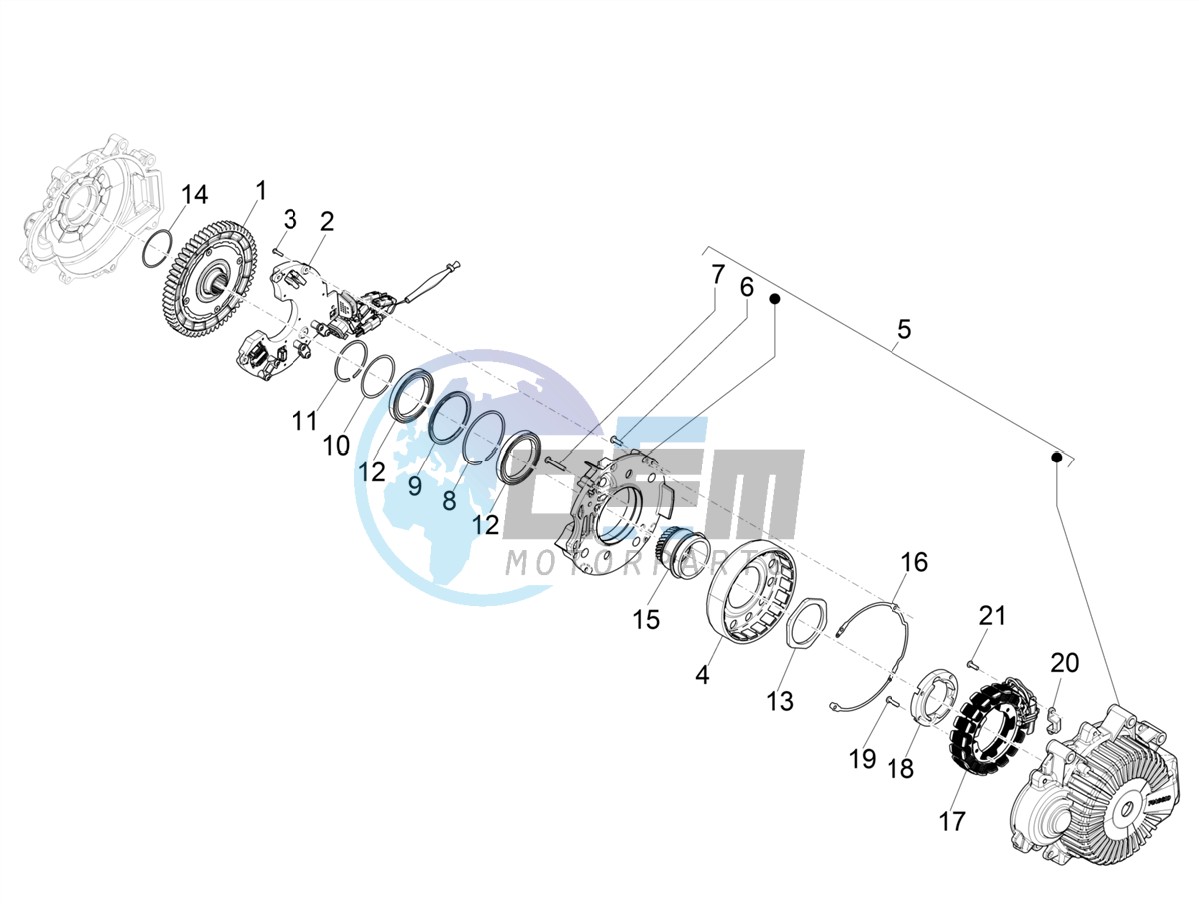 Flywheel magneto