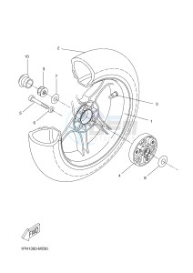 NS50N AEROX NAKED (1PL4 1PL4) drawing REAR WHEEL