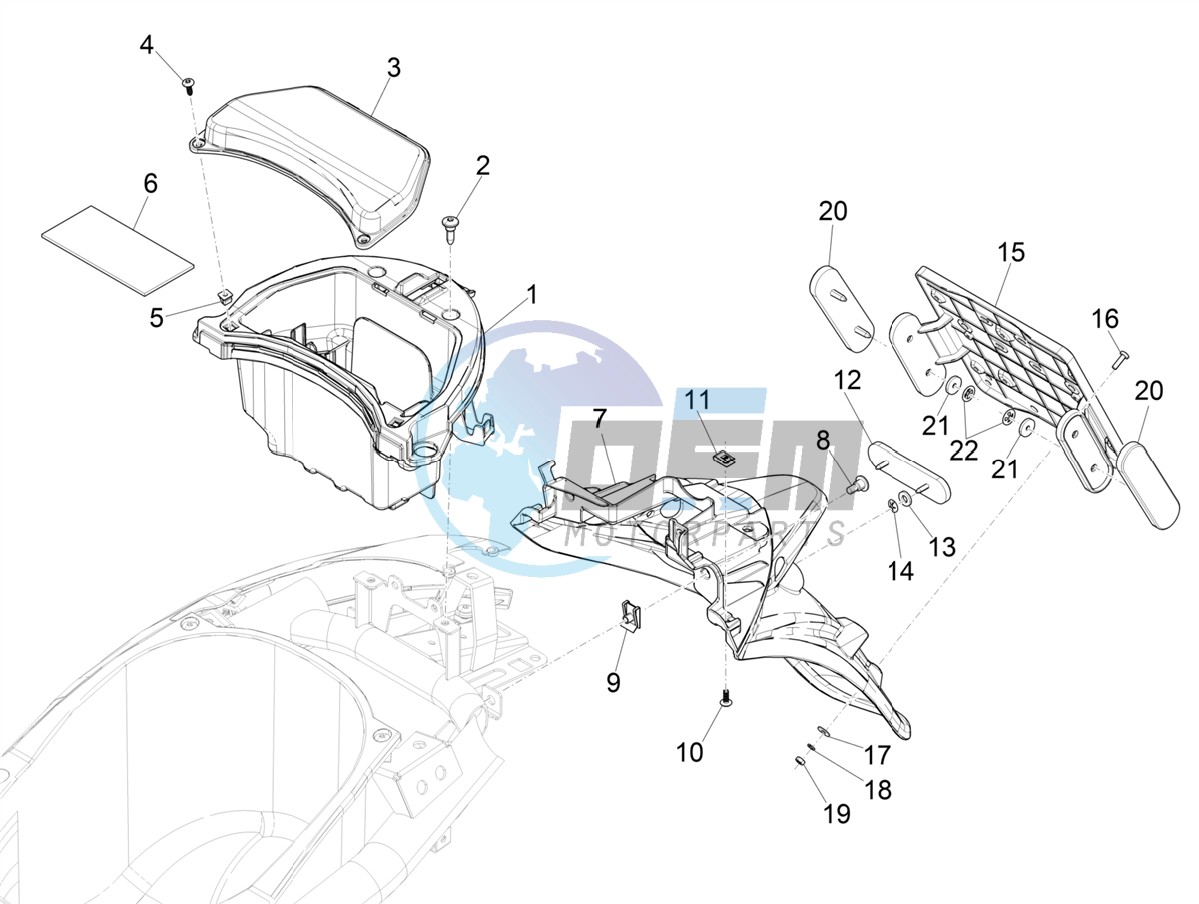 Rear cover - Splash guard