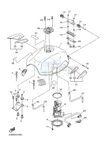 XJ6NA 600 XJ6-N (NAKED, ABS) (36BB 36BC) drawing FUEL TANK