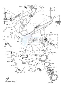 SR400 (2RDB) drawing FUEL TANK