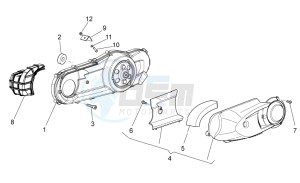 Scarabeo 125-200 ie Light drawing Variator cover