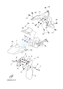 YP125RA (ABS) X-MAX 250 ABS (2DL9 2DL9 2DL9 2DL9) drawing FENDER