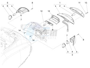 LT 125 4T 3V ie E3 (APAC) (In, Tw, TwI, Vt) drawing Rear headlamps - Turn signal lamps