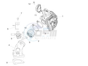 MP3 500 LT E4 Sport - Business (EMEA) drawing Throttle body - Injector - Union pipe