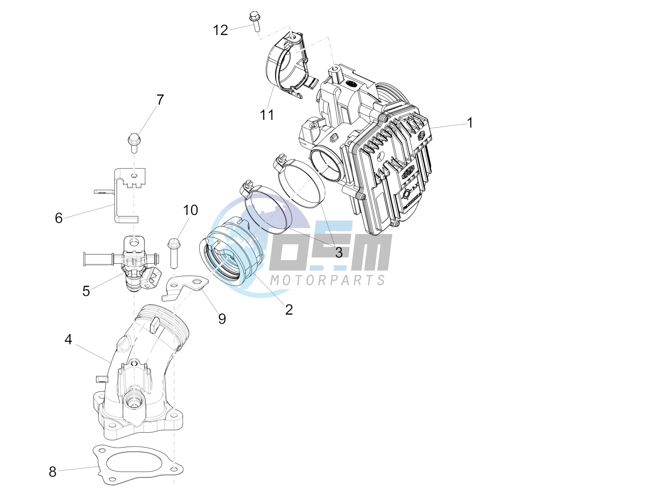 Throttle body - Injector - Union pipe