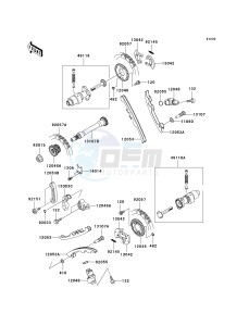 KVF 650 A [PRAIRIE 650 4X4] (A1) [PRAIRIE 650 4X4] drawing CAMSHAFT-- S- -_TENSIONER