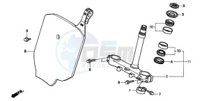 CR80RB drawing STEERING STEM