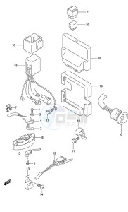 DF 225 drawing PTT Switch/Engine Control Unit