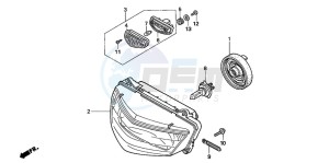 VTR1000F FIRE STORM drawing HEADLIGHT