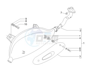 GTV 125 4T (Euro 3) UK drawing Silencer