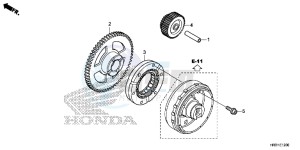 TRX420FA1H TRX420 ED drawing STARTING GEAR