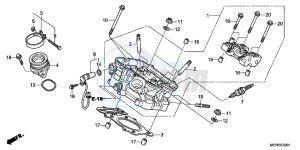 NT700VAB drawing REAR CYLINDER HEAD