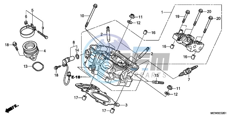 REAR CYLINDER HEAD