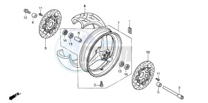 CBR600F drawing FRONT WHEEL (2)