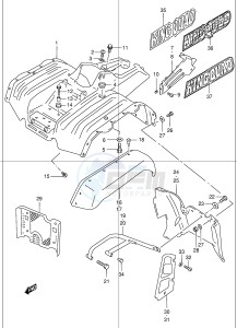 LT-F300 (E24) drawing FRONT FENDER