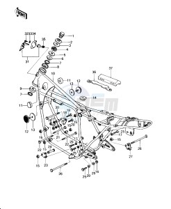 KZ 650 D [SR] (D1-D2) [SR] drawing FRAME_FRAME FITTINGS