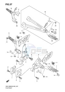 GSX-R600 (E2) drawing FOOTREST