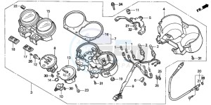 CB750F2 SEVEN FIFTY drawing METER