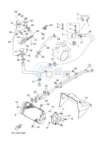 YP250R X-MAX 250 (2DL4 2DL4 2DL4) drawing RADIATOR & HOSE