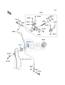 KX250F KX250T7F EU drawing Front Master Cylinder