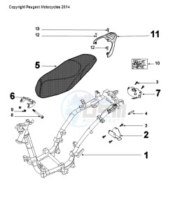 TWEET 50 V drawing FRAME AND SADDLE