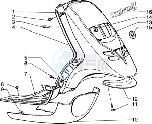 Typhoon 50 X drawing Front shield-Footboard-Spoiler