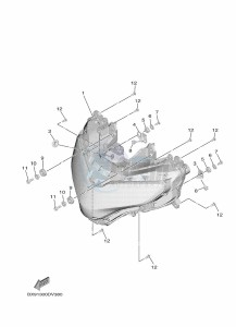 MWD300 TRICITY 300 (BED9) drawing HEADLIGHT