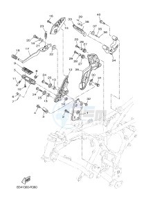 MTM690-U MTM-690-U XSR700 (B348 B348 B348) drawing STAND & FOOTREST 2