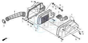 FES150 125 S-WING drawing AIR CLEANER (FES1253-5)(FES1503-5)