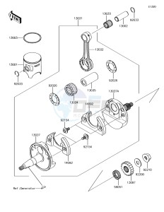 KX85 KX85CEF EU drawing Crankshaft/Piston(s)