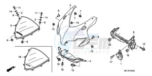 CBR1000RR9 Europe Direct - (ED / MK) drawing UPPER COWL (1)