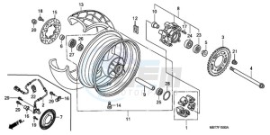 XL1000V9 E / MKH drawing REAR WHEEL