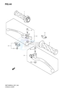 GSF-1250S ABS BANDIT EU drawing HANDLE LEVER