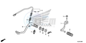 CRF250ME CRF250M UK - (E) drawing PEDAL