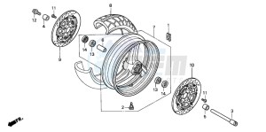 CBR600F drawing FRONT WHEEL (1)